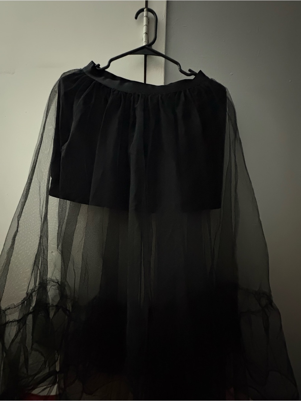 Black Sheer Layered Maxi Skirt - On 34th